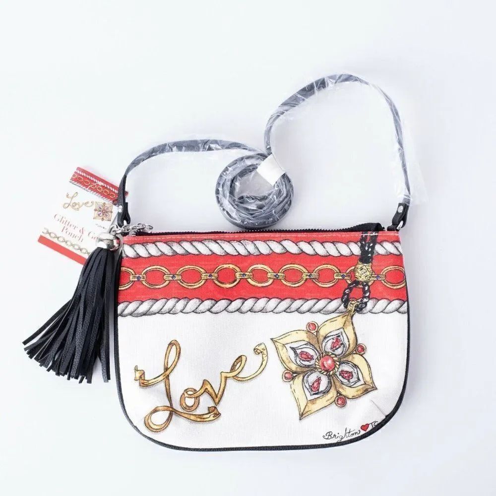 Brighton Glitter & Go Canvas Pouch Crossbody Bag